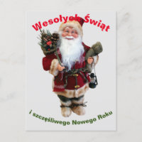 Frohe Weihnachtskarte auf Polnisch Wesołych Świąt