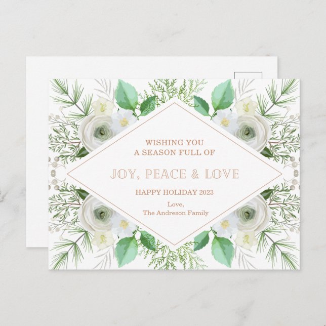 Frohe Weihnachtskarte Custom Christmas Postcard Feiertagspostkarte (Vorne/Hinten)