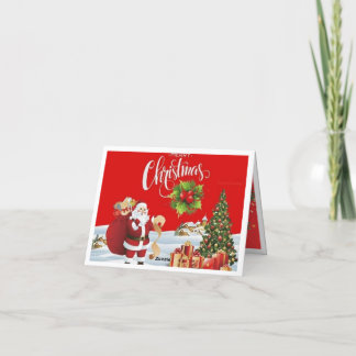 Frohe Weihnachtskarte Dankeskarte