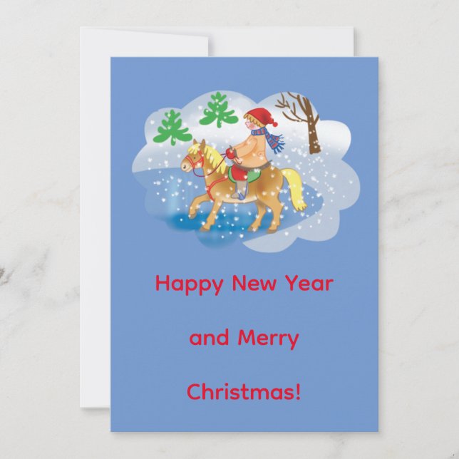 Frohe Weihnachtskarte. Einladung (Vorderseite)