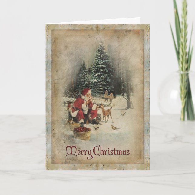 Frohe Weihnachtskarte Feiertagskarte (Vorderseite)