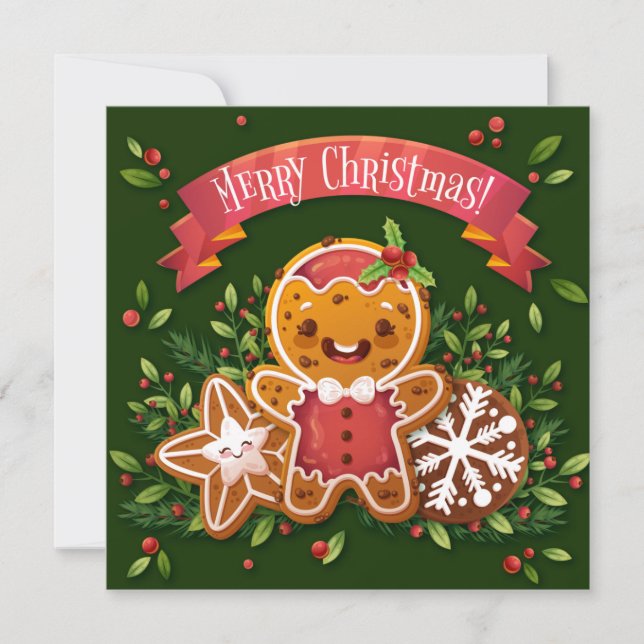 Frohe Weihnachtskarte Feiertagskarte (Vorderseite)