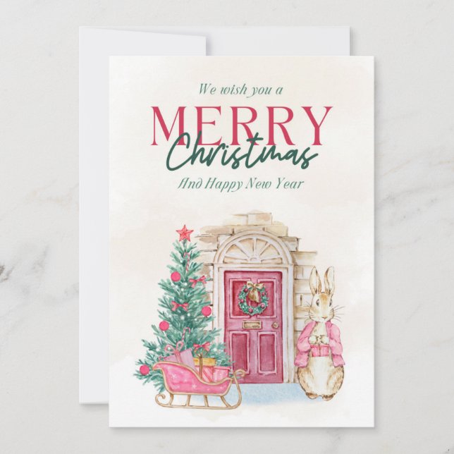 Frohe Weihnachtskarte Feiertagskarte (Vorderseite)