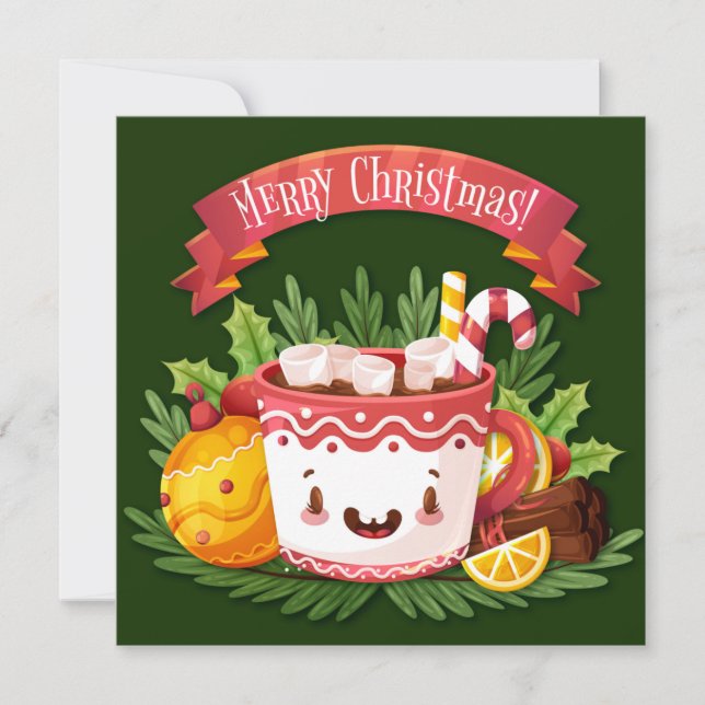 Frohe Weihnachtskarte Feiertagskarte (Vorderseite)