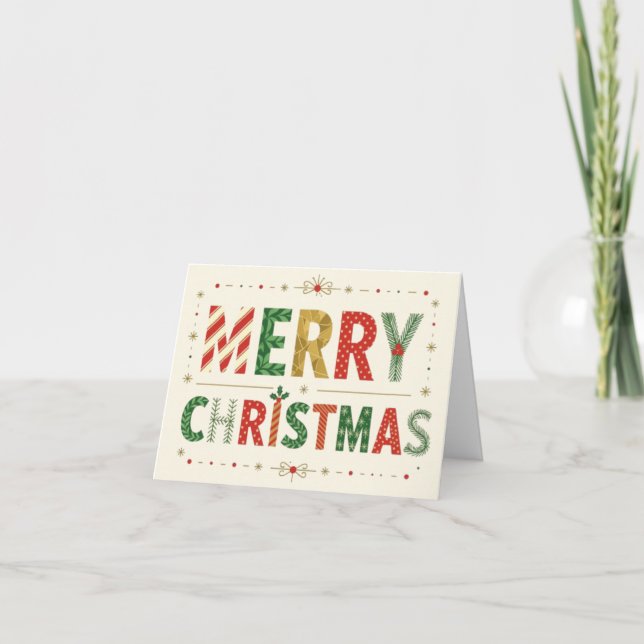 Frohe Weihnachtskarte Feiertagskarte (Vorderseite)