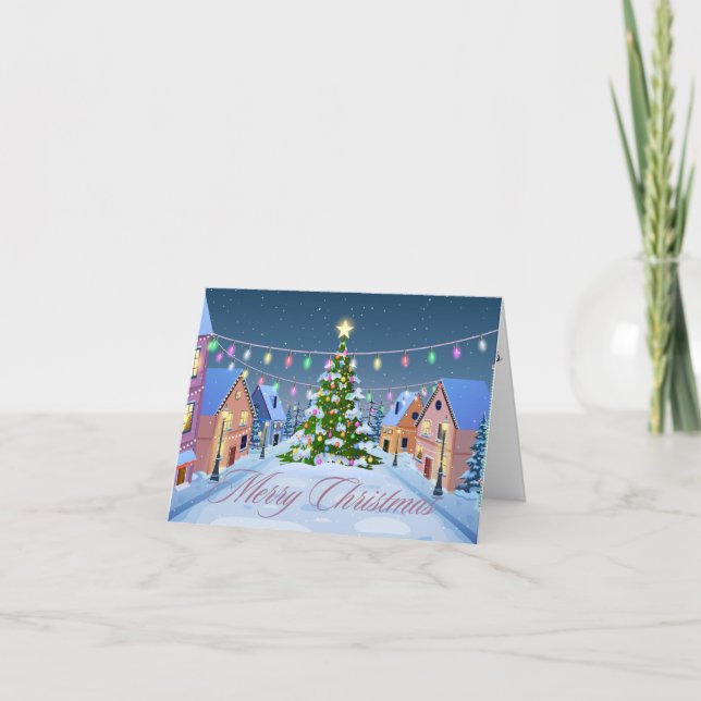 Frohe Weihnachtskarte Feiertagskarte (Vorderseite)