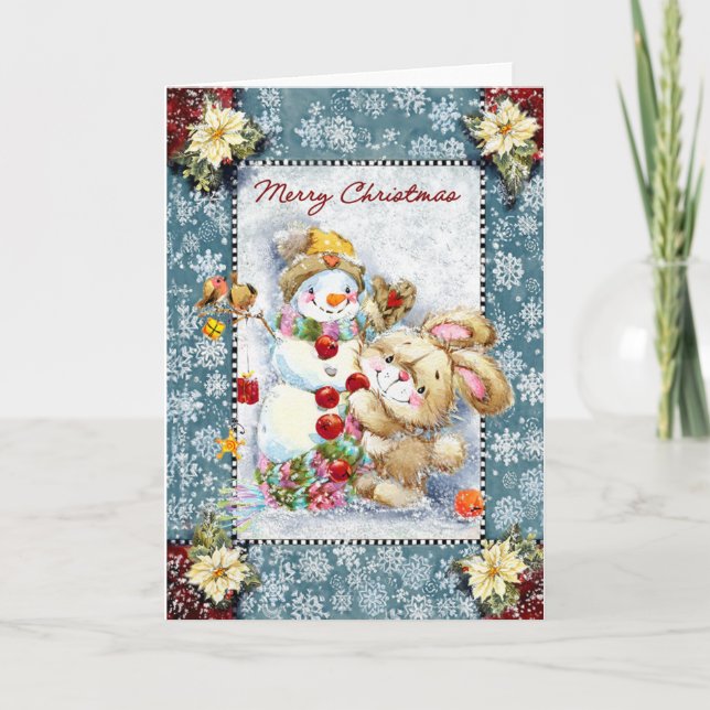 Frohe Weihnachtskarte Feiertagskarte (Vorderseite)
