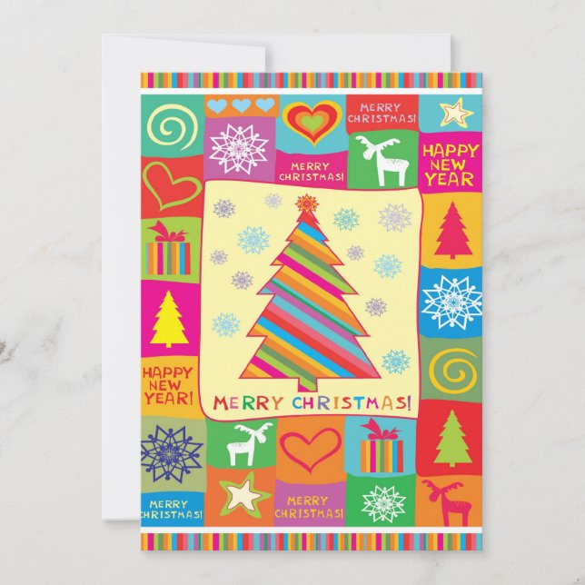 Frohe Weihnachtskarte Feiertagskarte (Vorderseite)