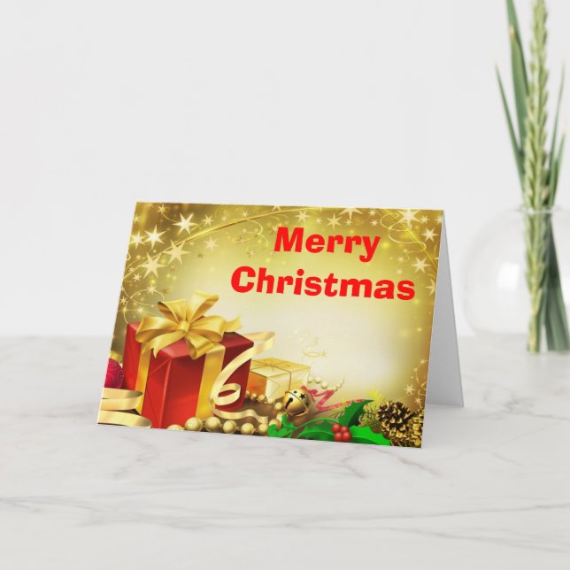 Frohe Weihnachtskarte Feiertagskarte (Vorderseite)