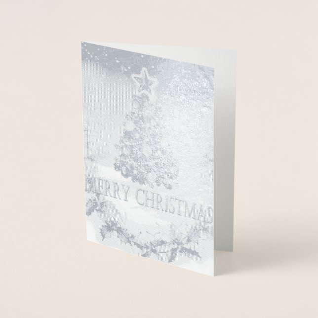 Frohe Weihnachtskarte Folienkarte (Vorderseite)