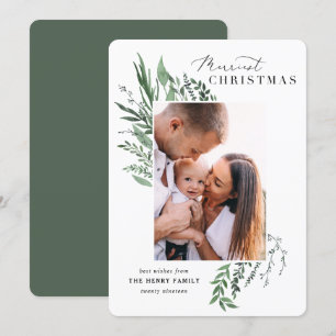 Frohe Weihnachtskarte für das botanische Foto Einladung
