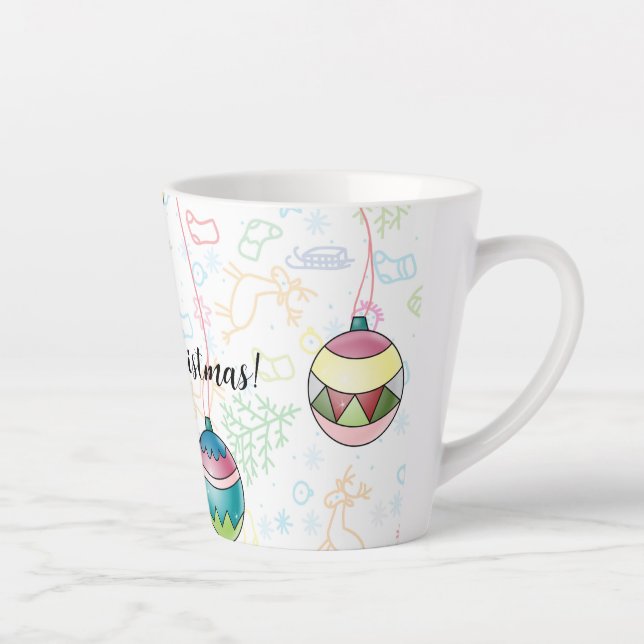 Frohe Weihnachtskarte Milchtasse (Rechts)