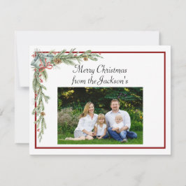 Frohe Weihnachtskarte mit Familienbild Mitteilungskarte