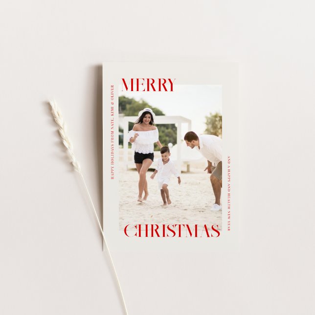 Frohe Weihnachtskarte mit Foto Feiertagskarte (Von Creator hochgeladen)