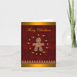 Frohe Weihnachtskarte mit Gingerbread Men Karte