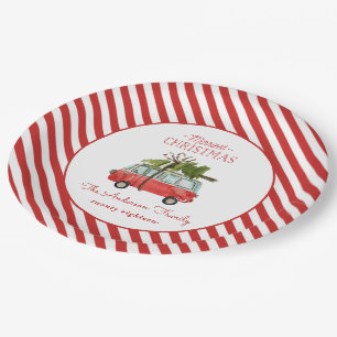 Frohe Weihnachtskarte Pappteller