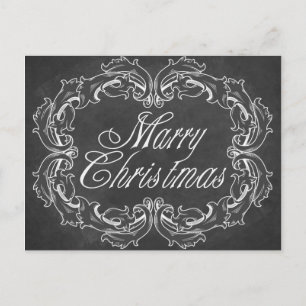 Frohe Weihnachtskarte Vintage Tafel Feiertagspostkarte