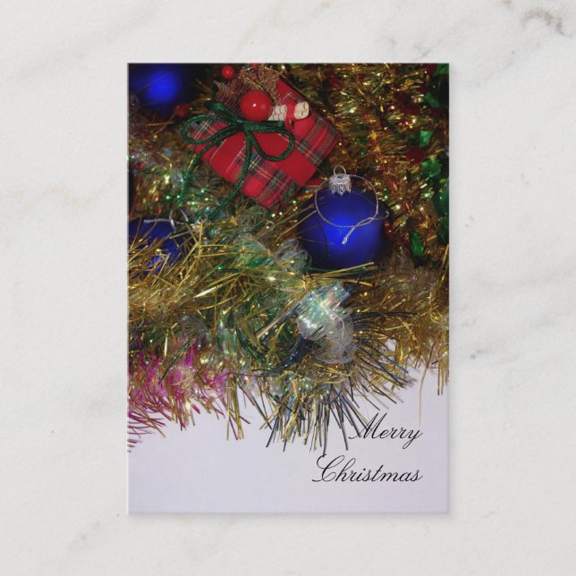 Frohe Weihnachtskarte Visitenkarte (Vorderseite)
