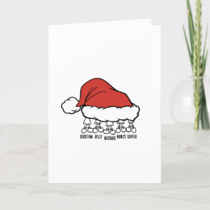 Frohe Weihnachtskarte    Von uns Fünf  Feiertagskarte
