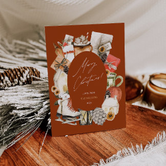 Frohe Weihnachtskarte, Weihnachtsbilderkarte Einladung