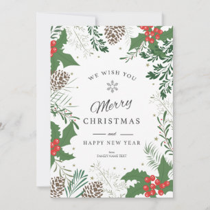 Frohe Weihnachtskarte Weihnachtsrahmen Feiertagskarte