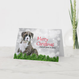 Frohe Weihnachtskarten - Boxer Holiday Dog Dankeskarte