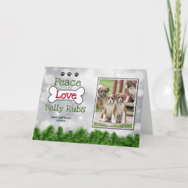 Frohe Weihnachtskarten - Frieden, Liebe Bauch Rubs Dankeskarte