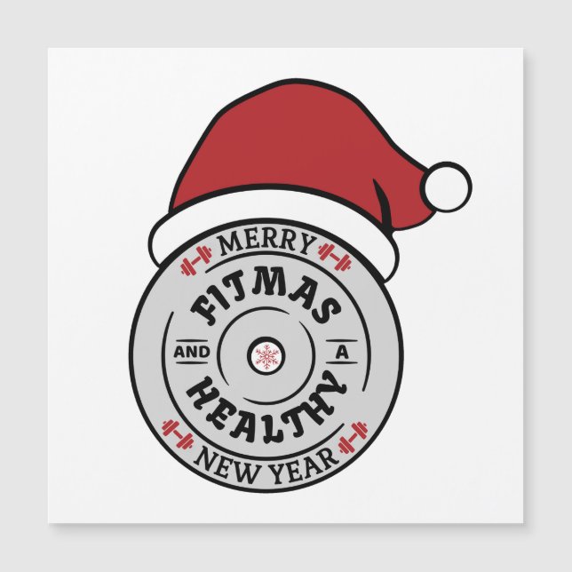 Frohe Weihnachtskarten und gesunde Weihnachtskarte Magnetkarte (Vorderseite)