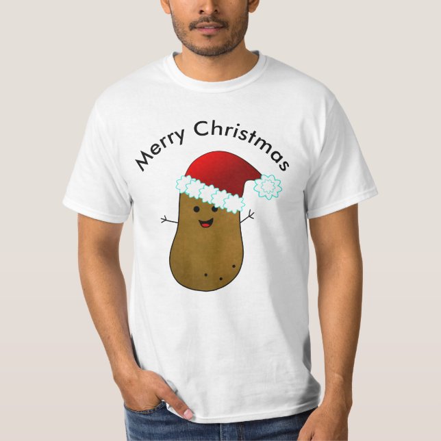Frohe WeihnachtsKartoffel T-Shirt (Vorderseite)