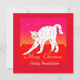 Frohe Weihnachtskat Einladung