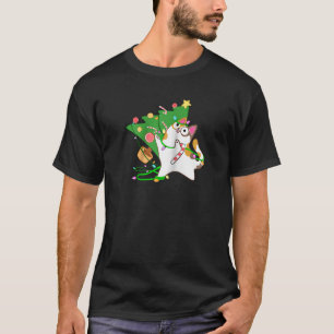 Frohe Weihnachtskat Funny Kitten Weihnachten Tree T-Shirt