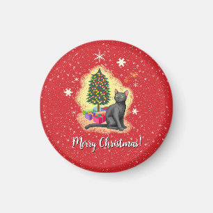 Frohe Weihnachtskat Magnet