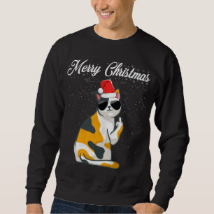Frohe Weihnachtskat Middle Finger Rude Xmas Ugly C Sweatshirt