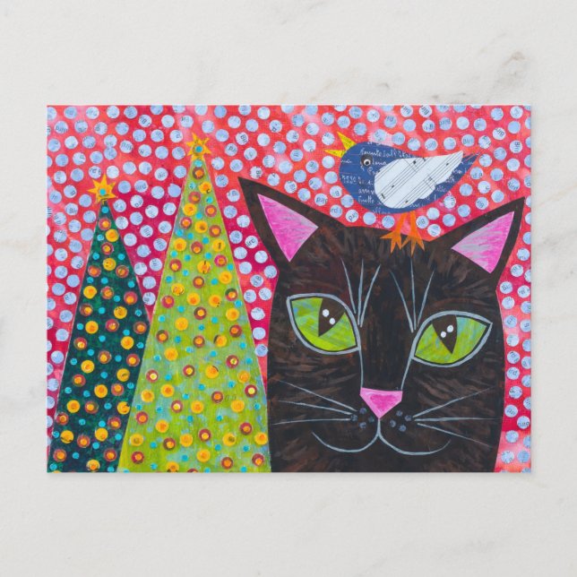 Frohe Weihnachtskat Postkarte (Vorderseite)