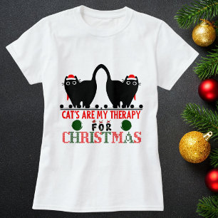 Frohe Weihnachtskatze Funny Niedlich Personalize H T-Shirt