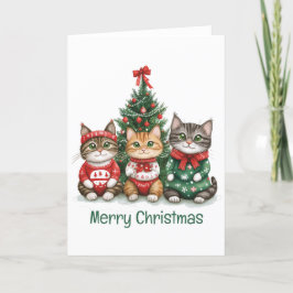 Frohe Weihnachtskatzen Feiertagskarte
