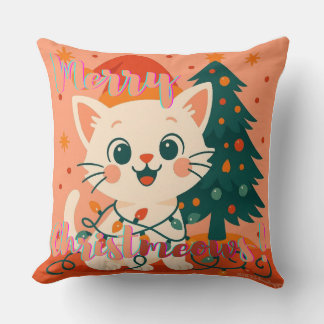 Frohe Weihnachtskatzen! Katze Kissen