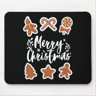 Frohe Weihnachtskekse Gingerbread Man Tree Bakin Mousepad