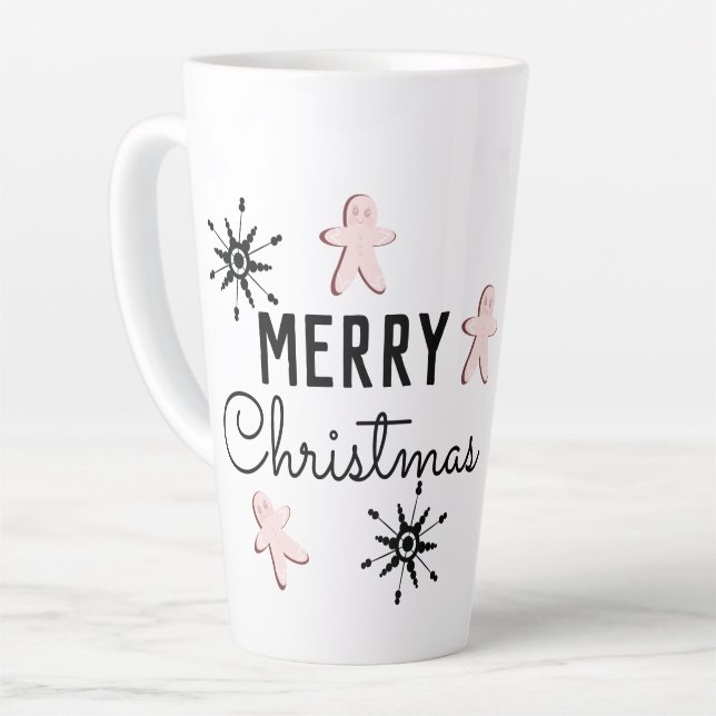 Frohe Weihnachtskekse Gingerbread Milchtasse (Linke Ecke)
