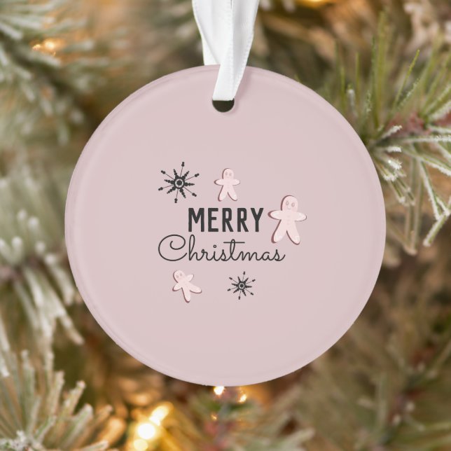 Frohe Weihnachtskekse Lebkuchen Pink Ornament (Baum)