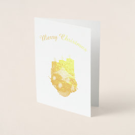 Frohe Weihnachtskerzen und Ornamente Folienkarte