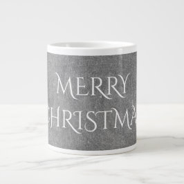 Frohe Weihnachtskhalkboard Typografie Schwarz-weiß Jumbo-Tasse
