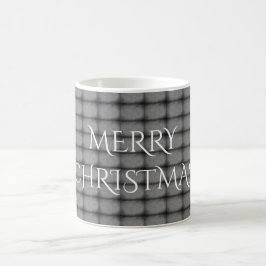 Frohe Weihnachtskhalkboard Typografie Schwarz-weiß Tasse