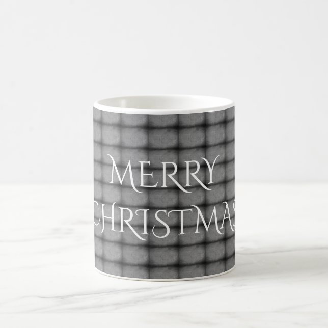 Frohe Weihnachtskhalkboard Typografie Schwarz-weiß Tasse (Mittel)