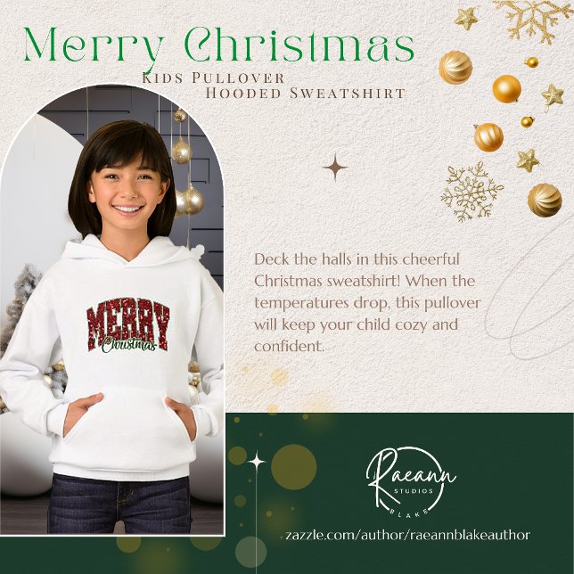 Frohe Weihnachtskid's Pullover Hooded Sweatshirt (Von Creator hochgeladen)