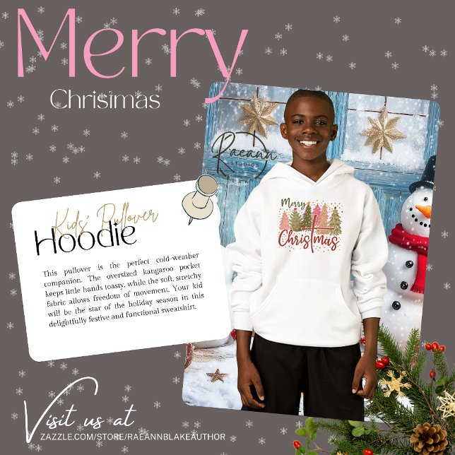 Frohe Weihnachtskid's Pullover Hooded Sweatshirt (Von Creator hochgeladen)