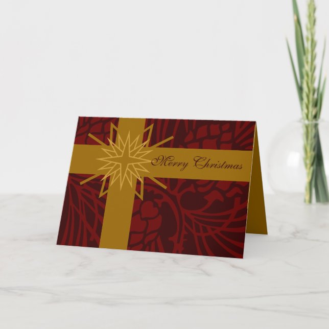 Frohe Weihnachtskiefer derzeit III Feiertagskarte (Vorderseite)