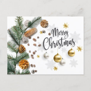 Frohe Weihnachtskiefer Postkarte