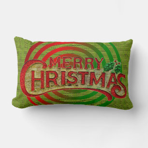 Frohe Weihnachtskissen Lendenkissen
