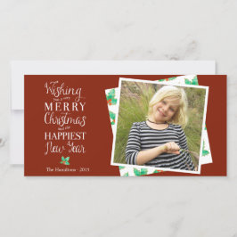 Frohe Weihnachtsklassy Lettered Holiday Fotokarte Feiertagskarte